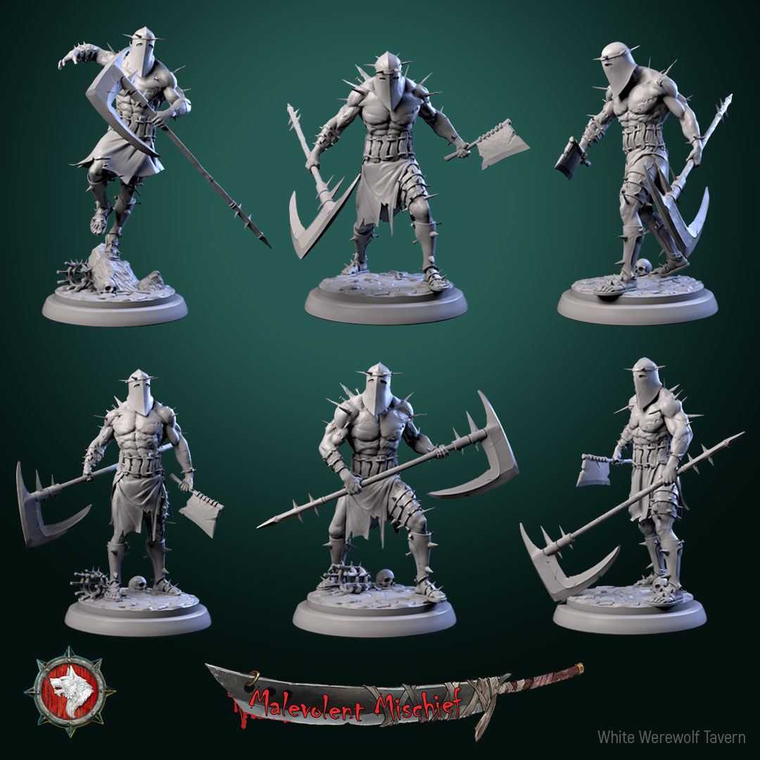 The Skullbreaker set 6 miniatures pre-supported